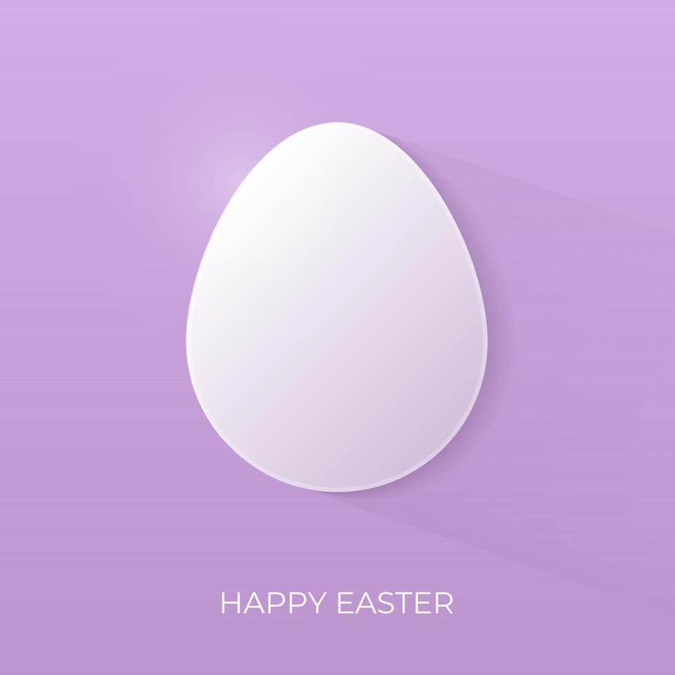 Happy Easter greeting card, poster, banner template. Vector card with Easter egg minimalistic style. Vector illustration