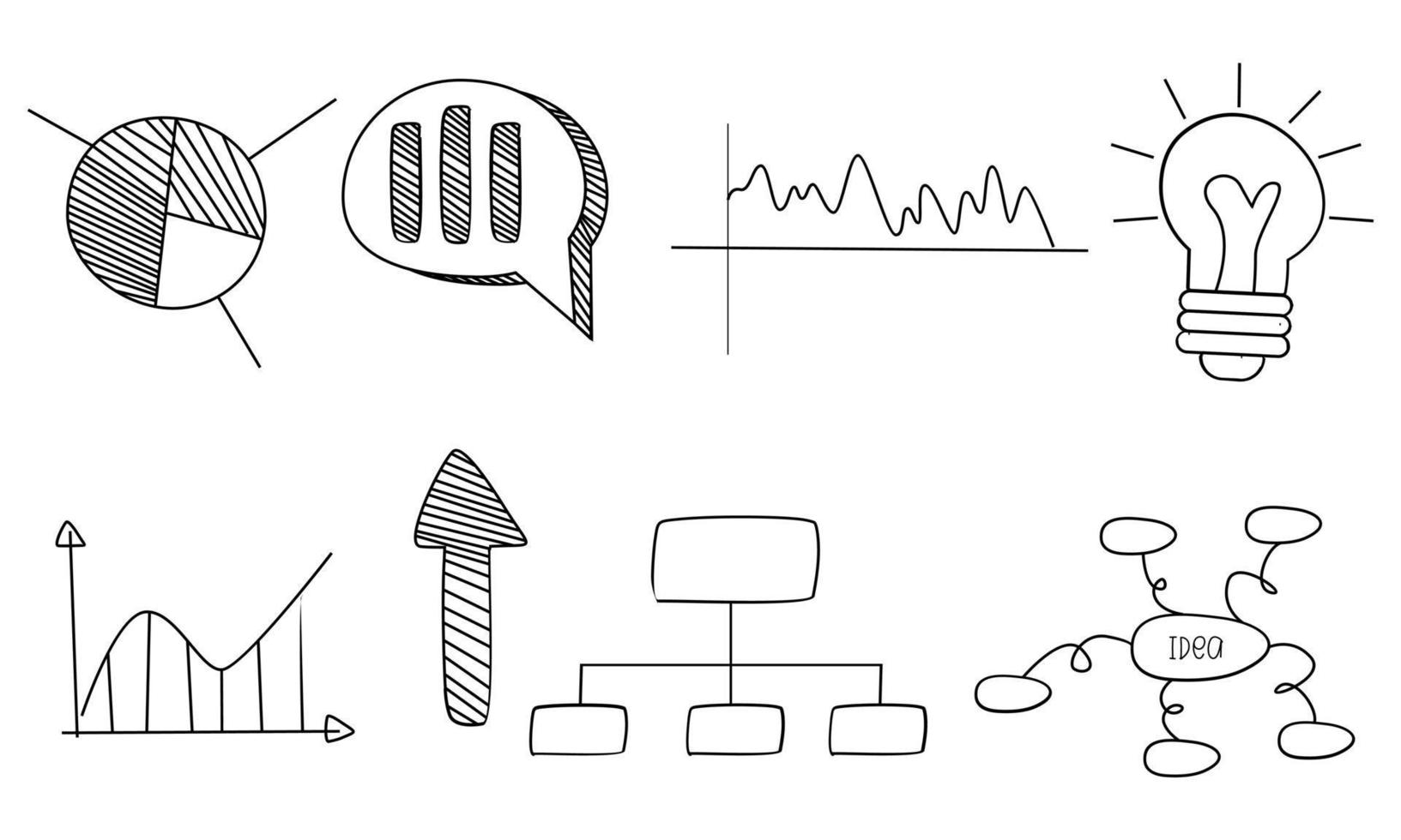 Doodle infographics, element infographics logo vector