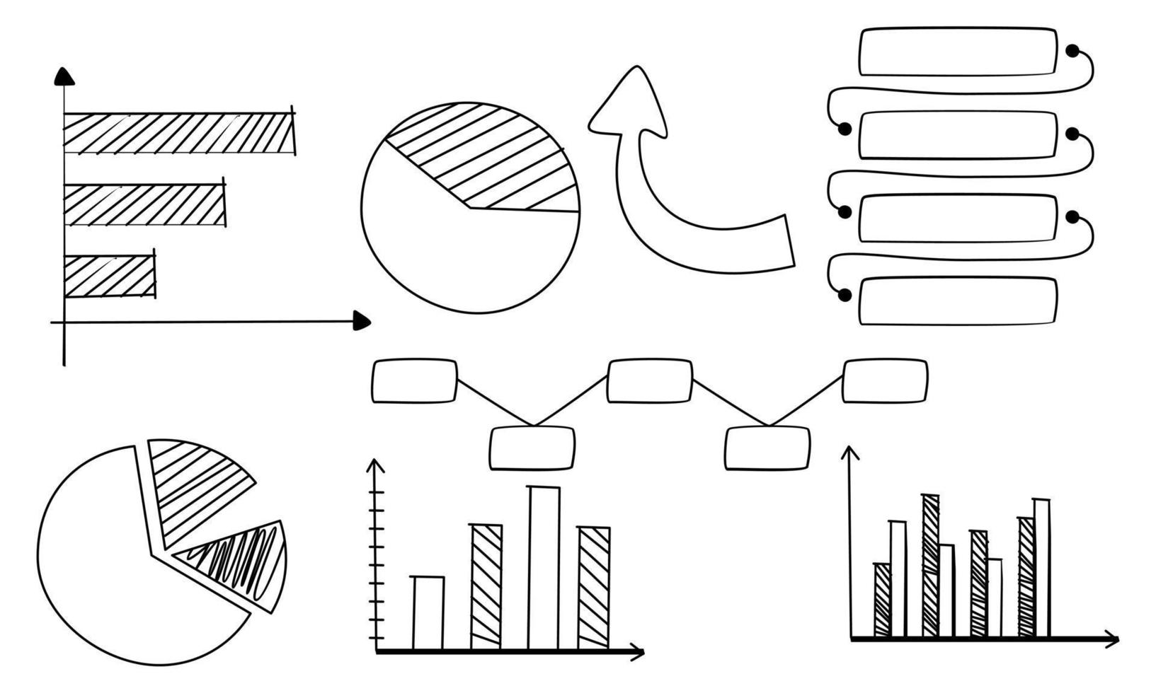 Doodle infographics, element infographics logo vector