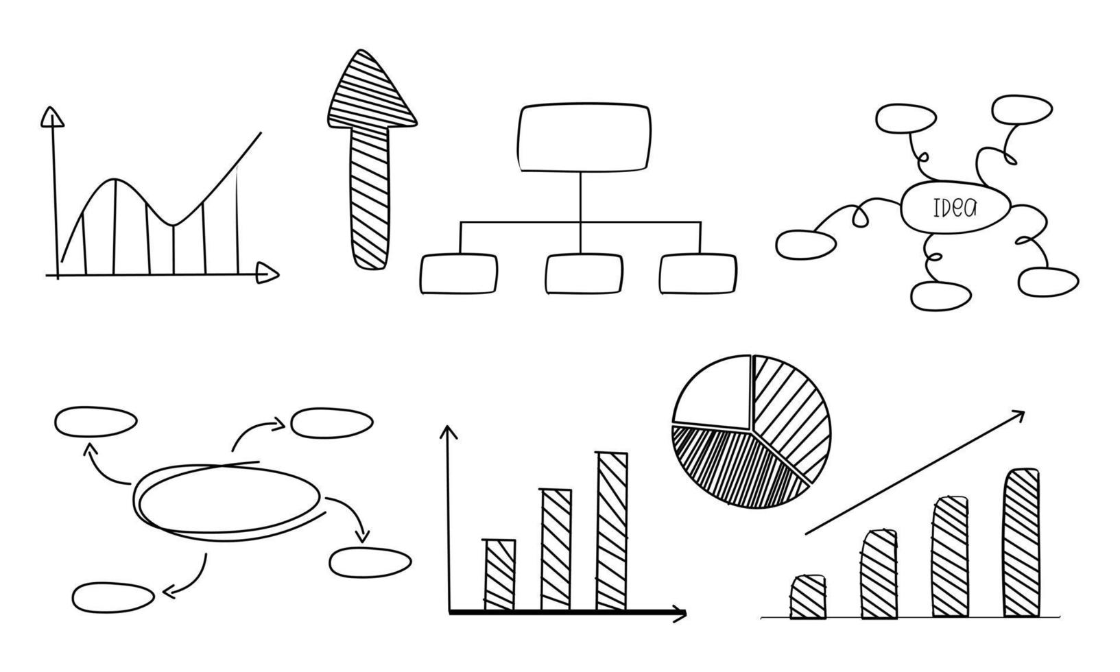 Doodle infographics, element infographics logo vector