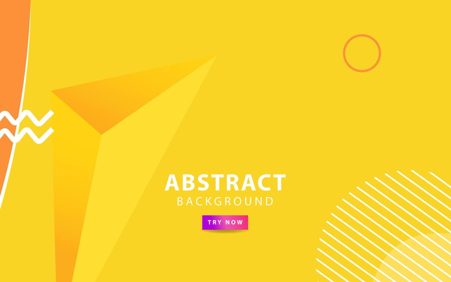 modern yellow gradient abstract geometric shape background banner design. vector
