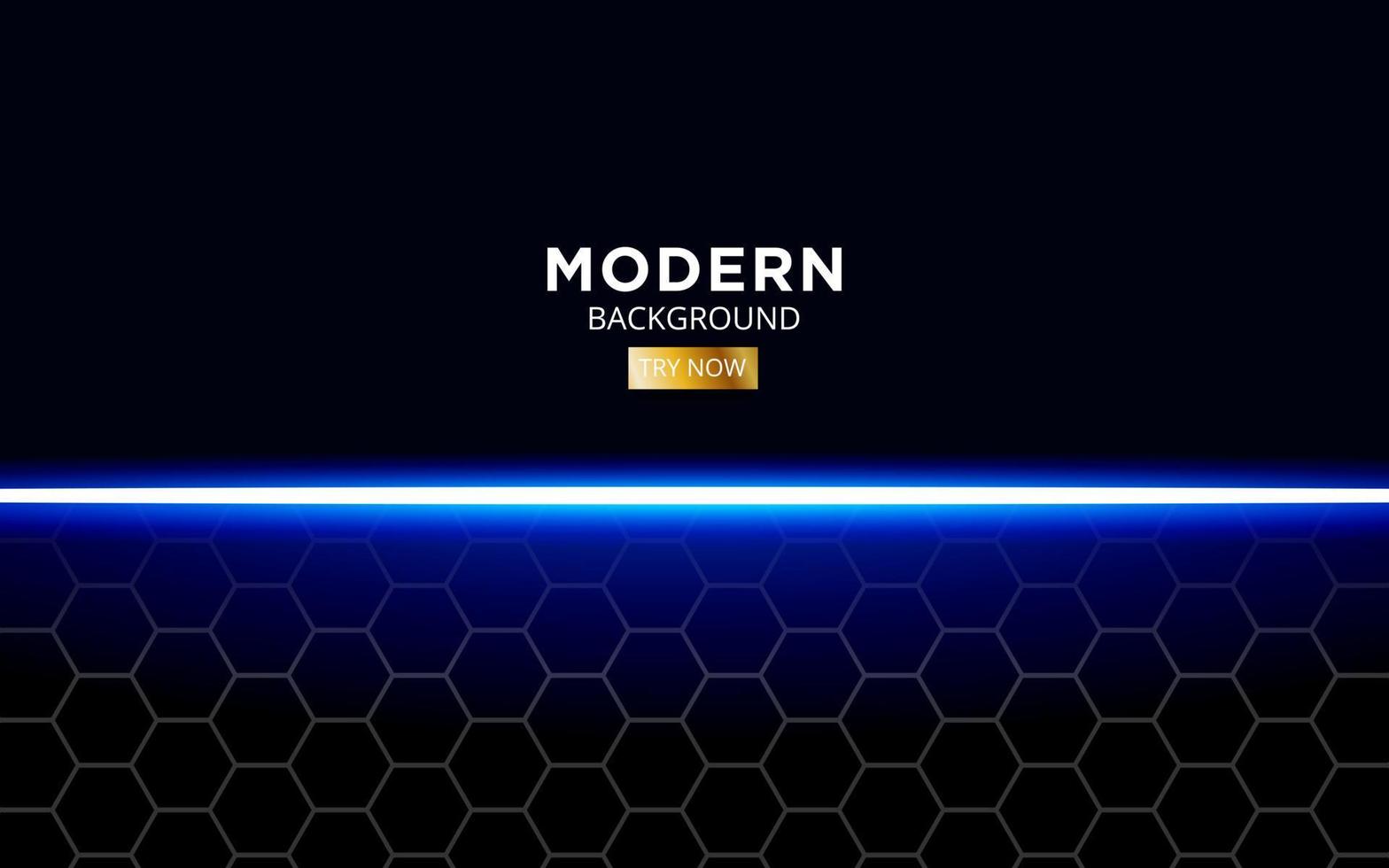 modern premium blue future background banner design with glow line in hexagon texture. vector