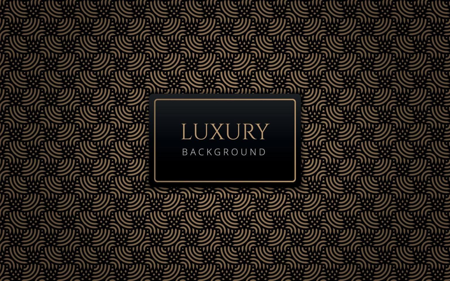 Luxury abstract black and gold linear pattern. Formal premium background template useful for invitation design, gift card, voucher, gift coupon, VIP invitation. Elegant geometric line mesh backdrop. vector