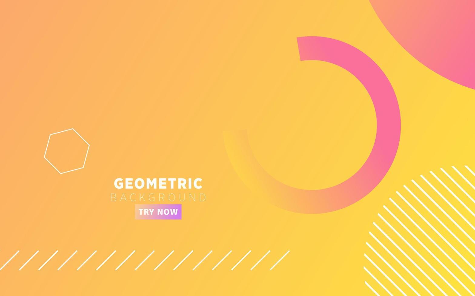 resumen naranja degradado geométrico antecedentes bandera diseño. vector