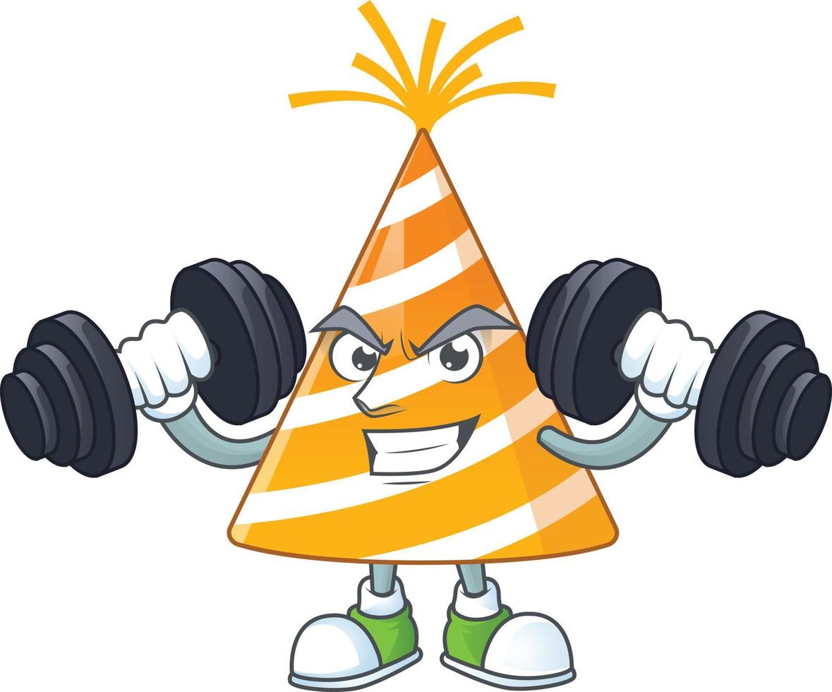 Cartoon character of yellow party hat vector
