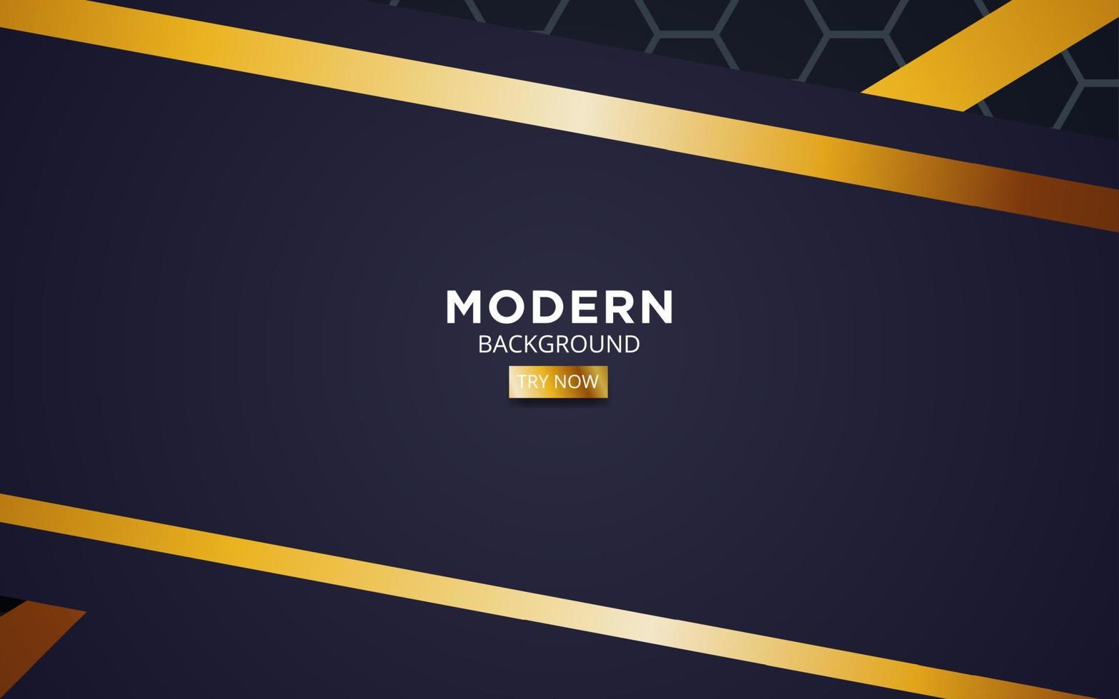 premium dark blue overlap background banner design. Realistic overlap layer on black textured background with golden line. vector