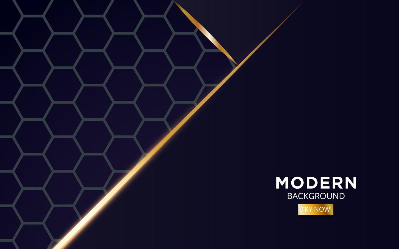 modern abstract dark blue background banner design, with shine gold line.Overlap layers with paper effect on textured background. vector