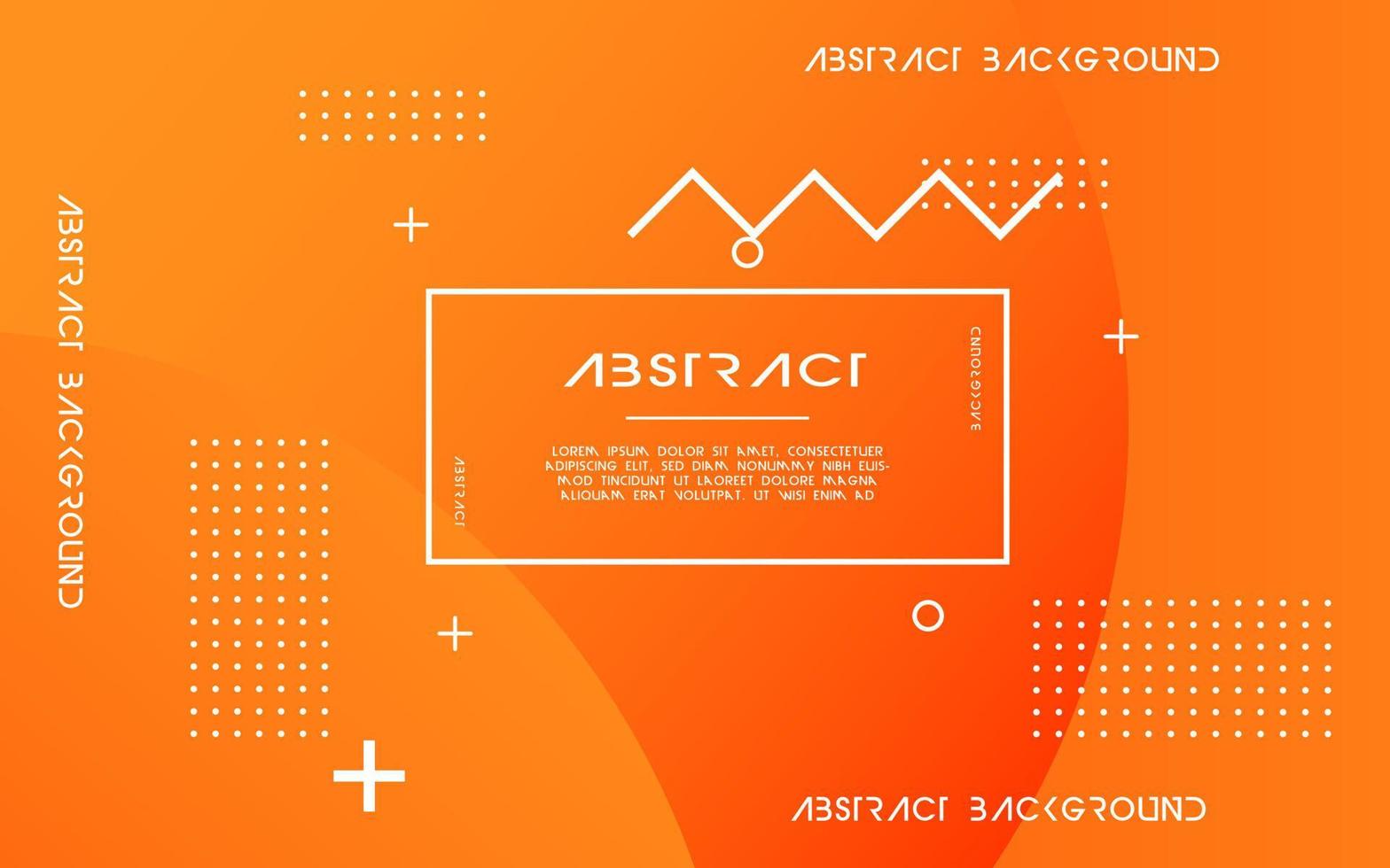 modern Abstract orange background banner design. Geometric element design with circle and line decoration vector