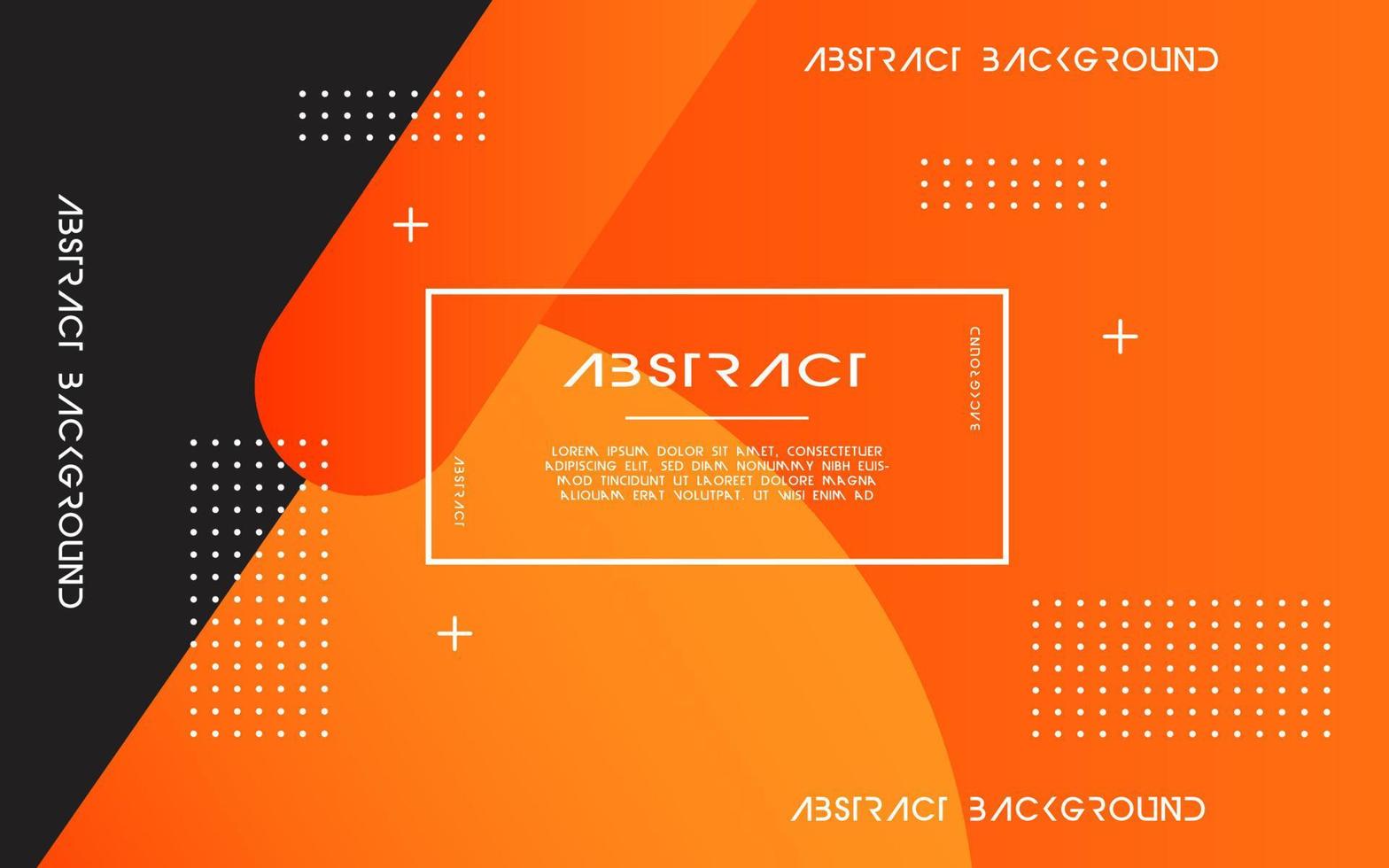 modern Abstract orange background banner design. Geometric element design with circle and line decoration vector