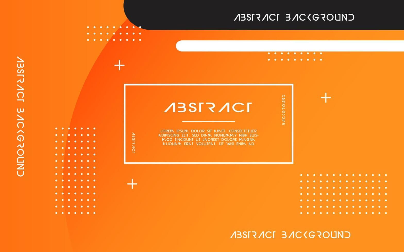 modern Abstract orange background banner design. Geometric element design with circle and line decoration vector