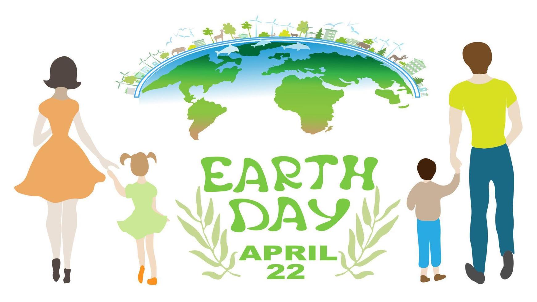 Eco Earth day ,ESG, Earth Day ,Green Energy and Natural Resource Conservation. Set of vector illustrations.