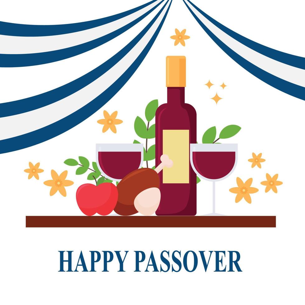 Happy Passover background. vector