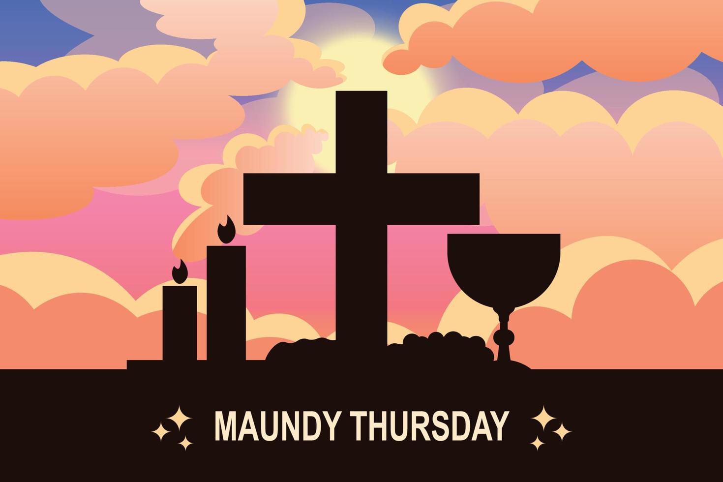 Maundy Thursday background. vector