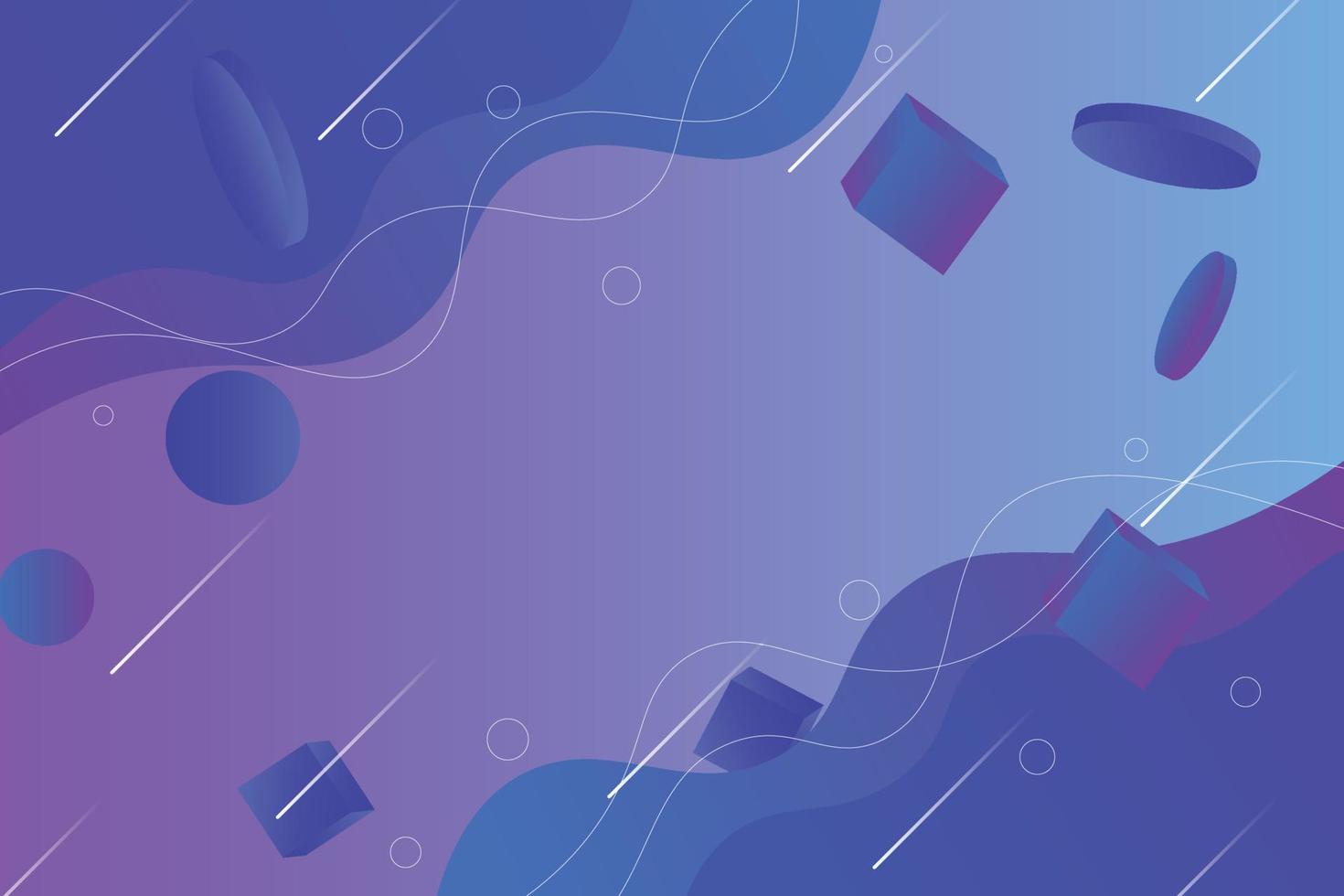 3D geometric with wavy shape background. vector