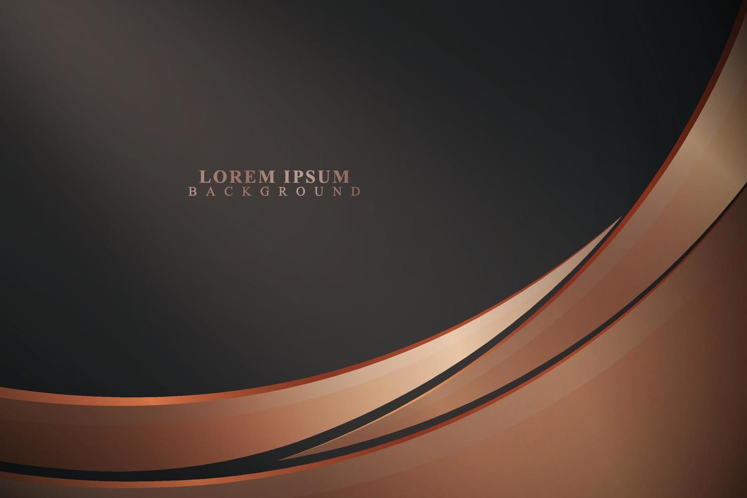 Bronze metal wavy background. vector