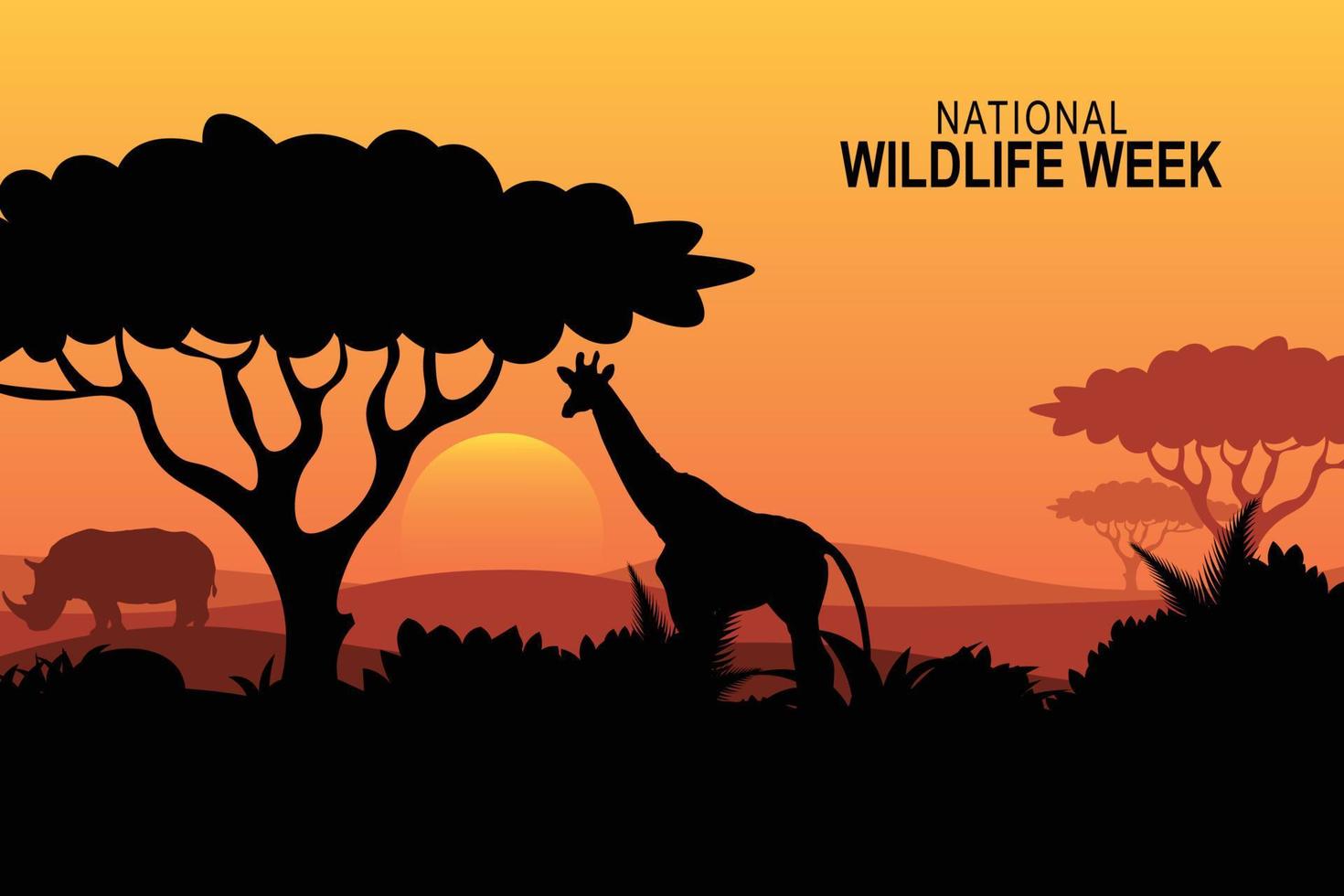 National Wildlife Week background. 21612709 Vector Art at Vecteezy
