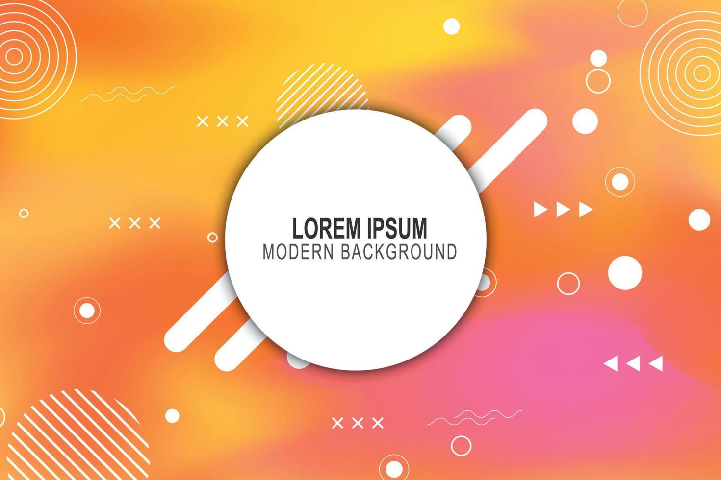 Gradient geometric with memphis element background. vector