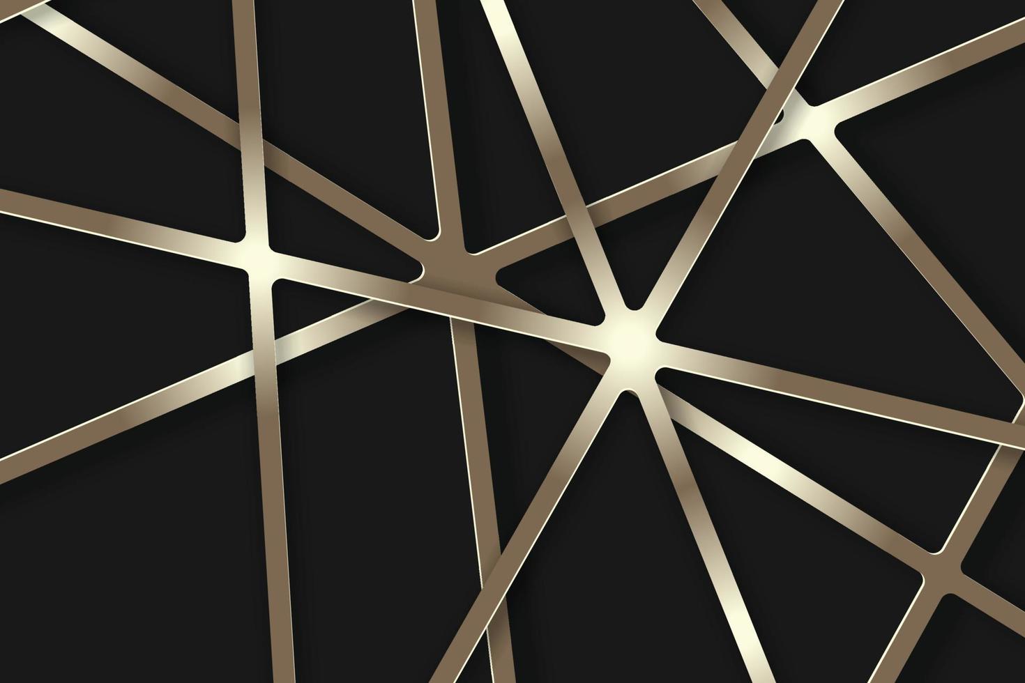 Gold lines on black background. vector