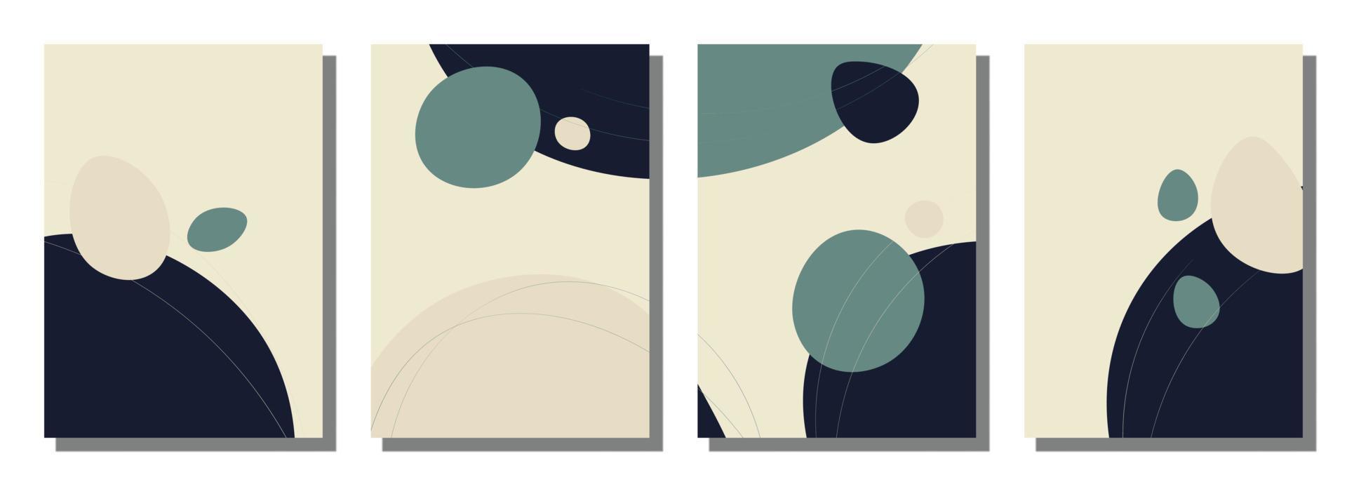 Minimalist abstract hand drawn set background. vector
