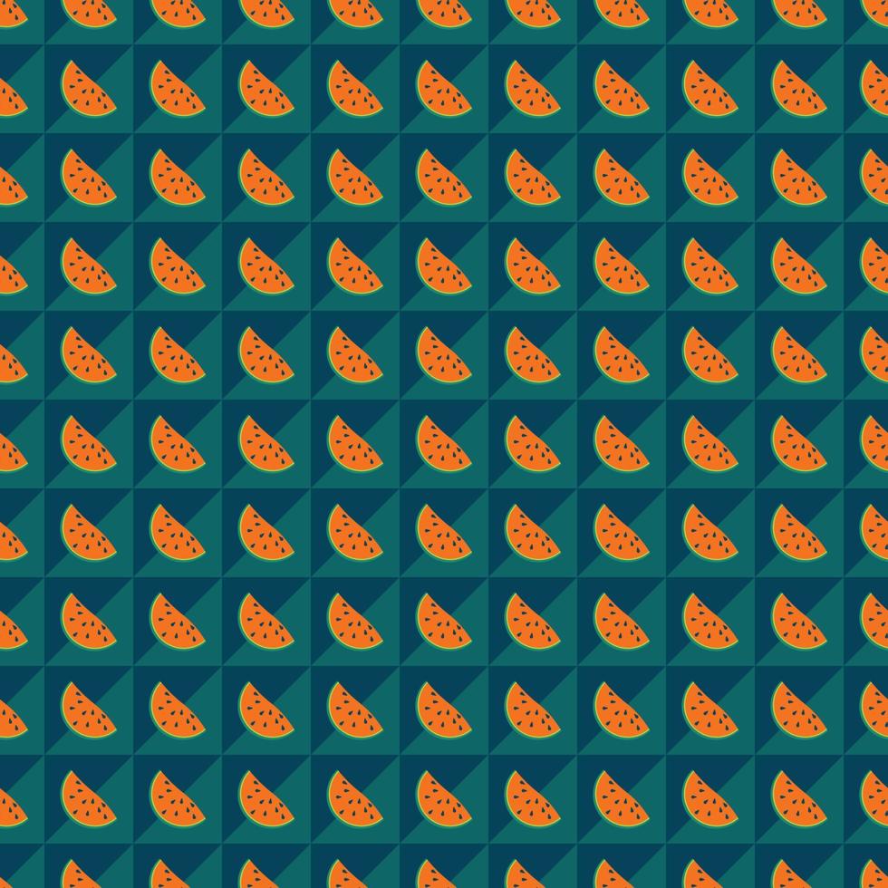 Watermelon in seamless style pattern. vector