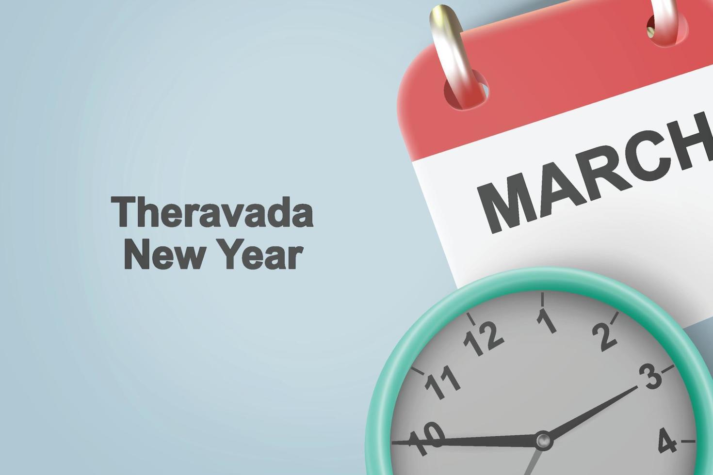 Theravada New Year background. vector