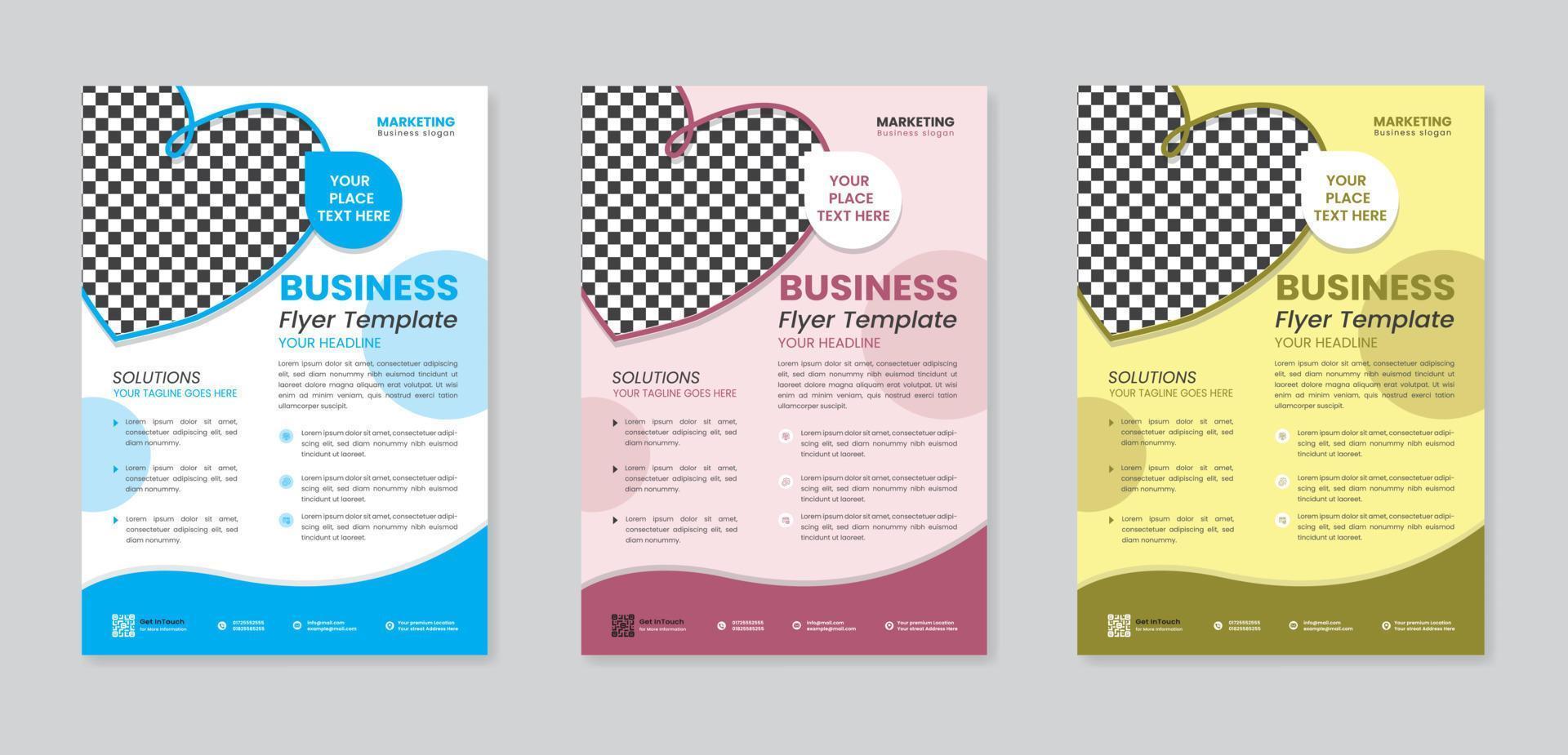 Creative business flyer design template Print ready vector