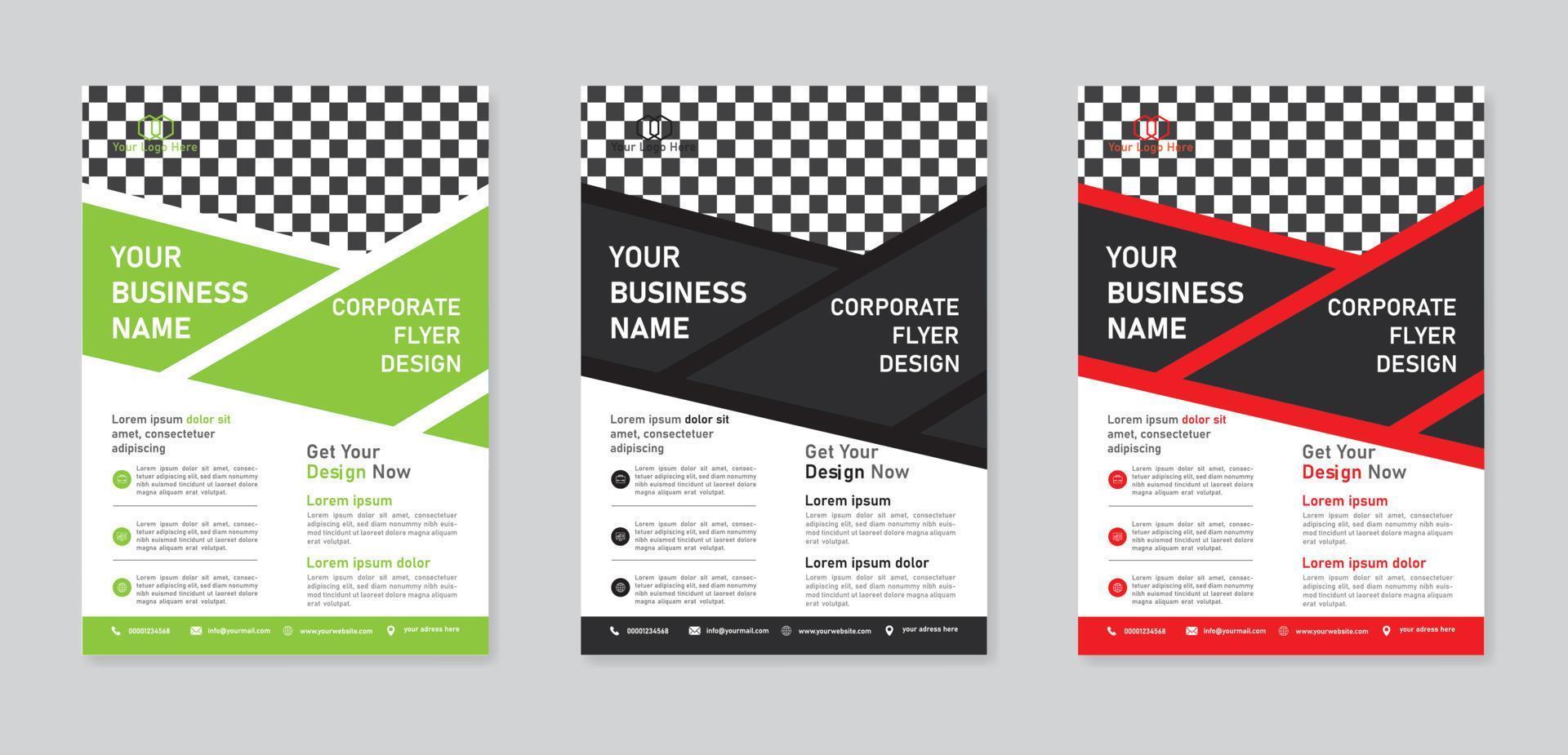 Creative business flyer design template Print ready vector