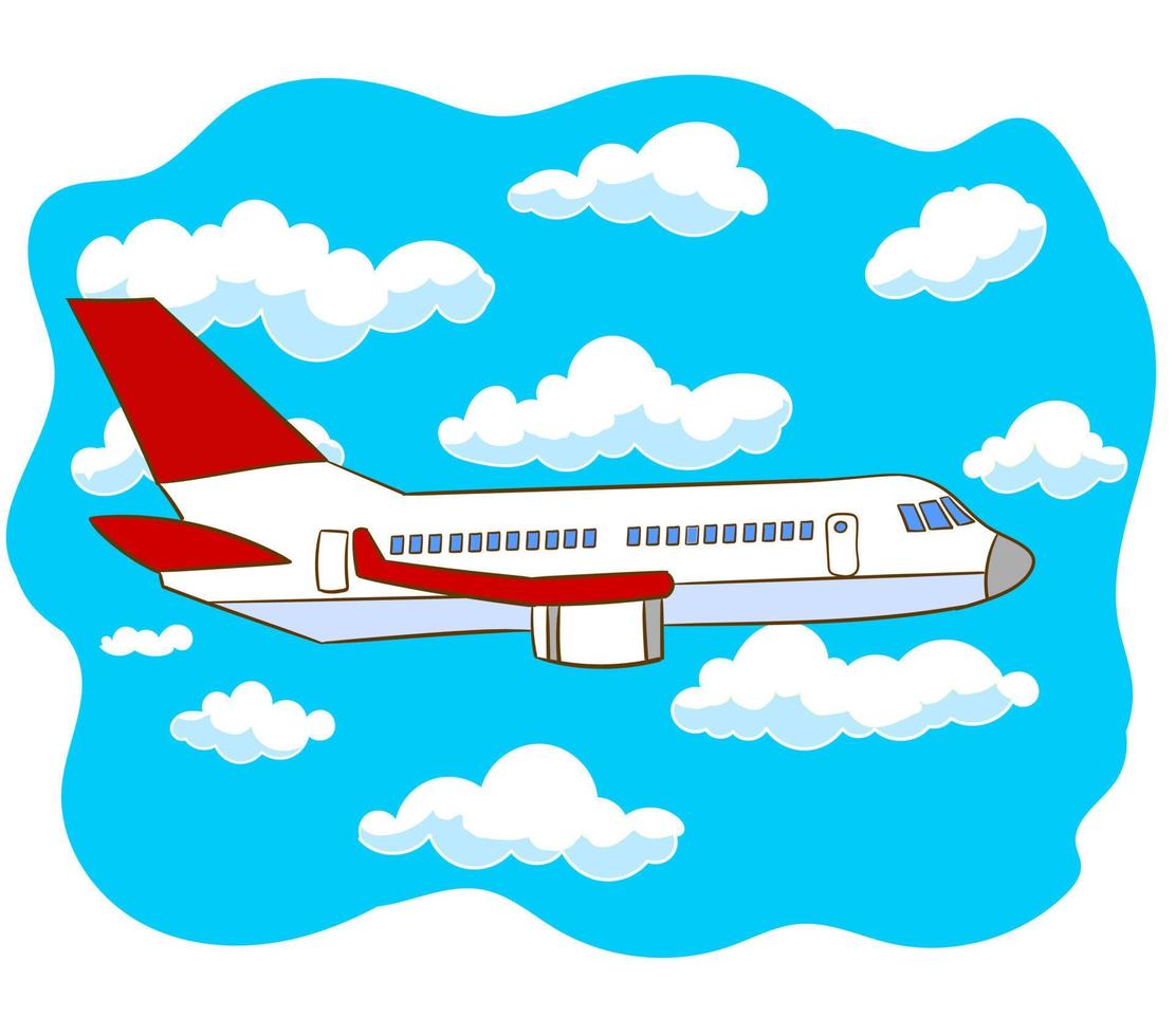 flying in the sky among the clouds vector