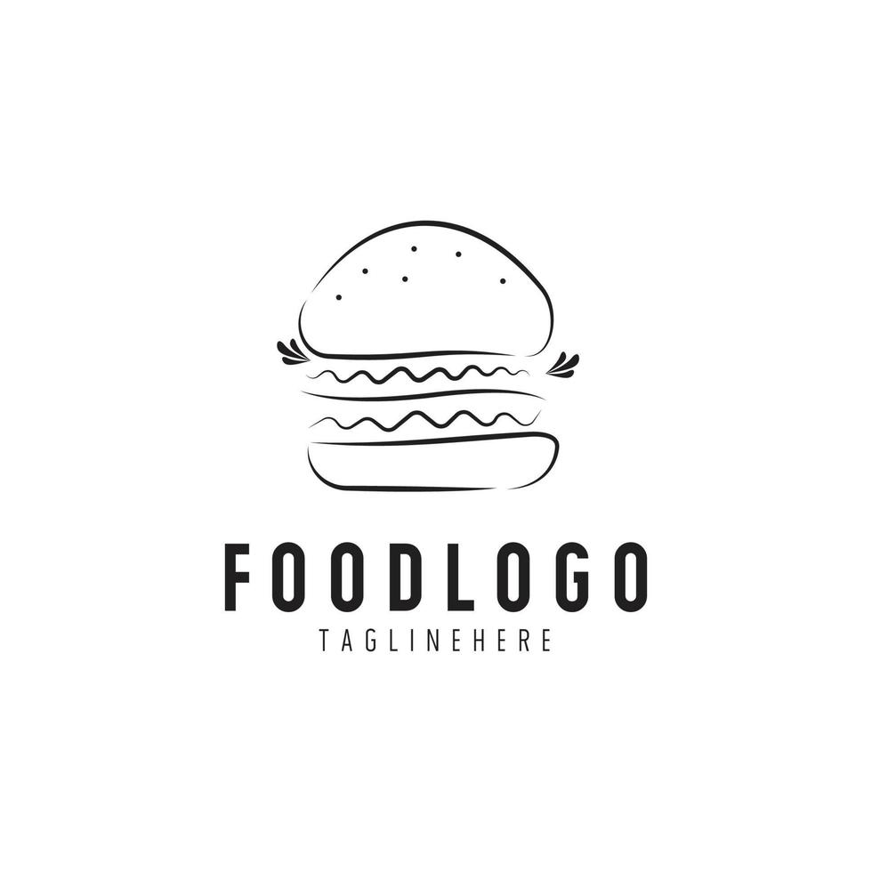 Food Logo Design Minimal Logo vector