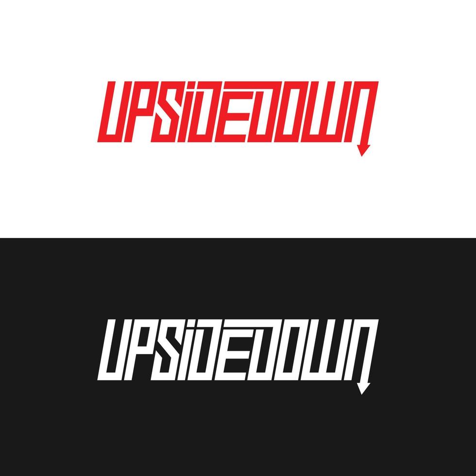 Up Side Down yupography design vector