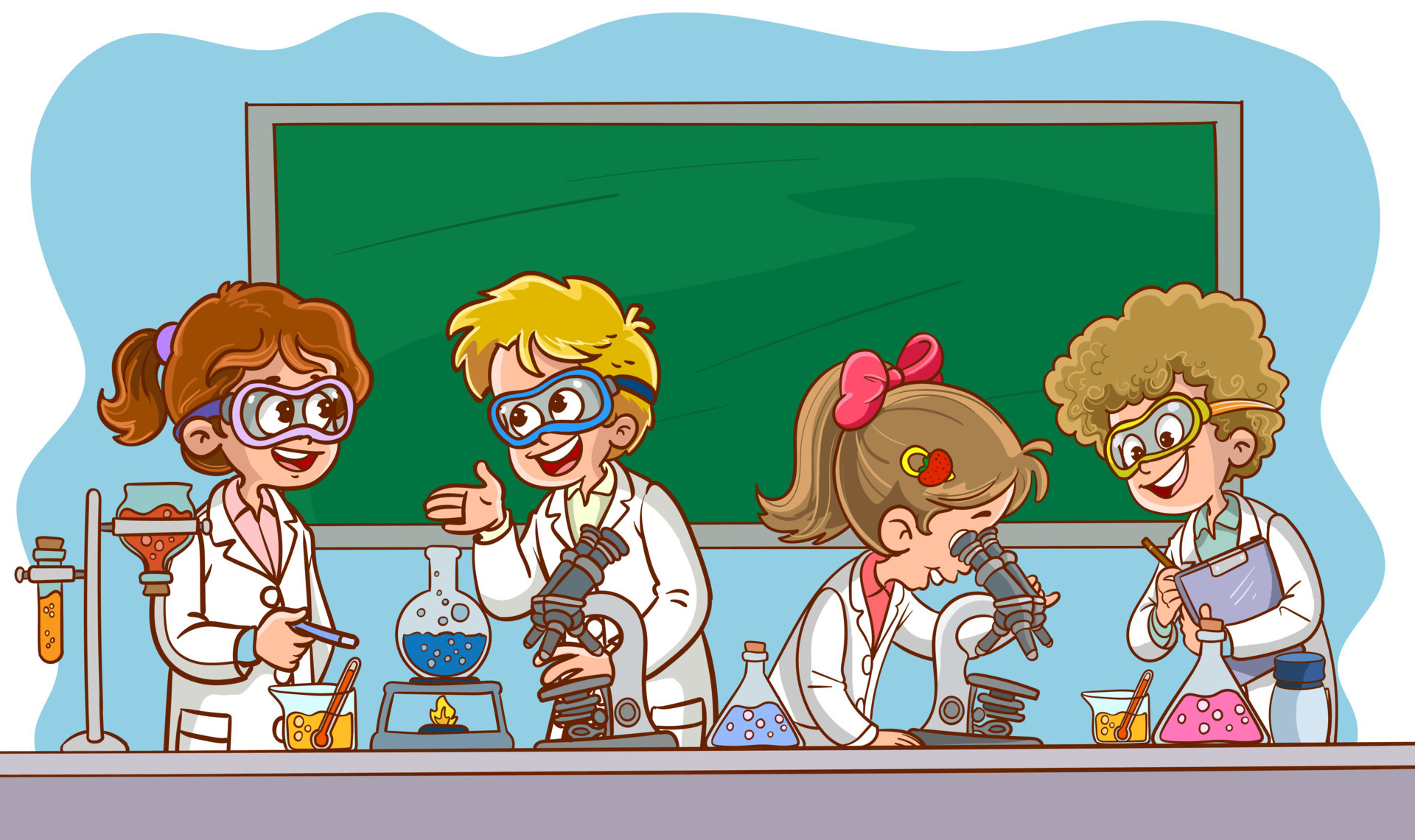 science lab cartoon