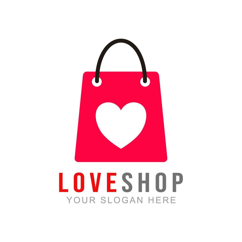 love shipping logo vector