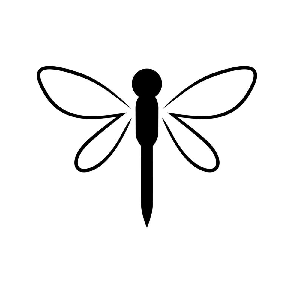 libélula símbolo vector logo
