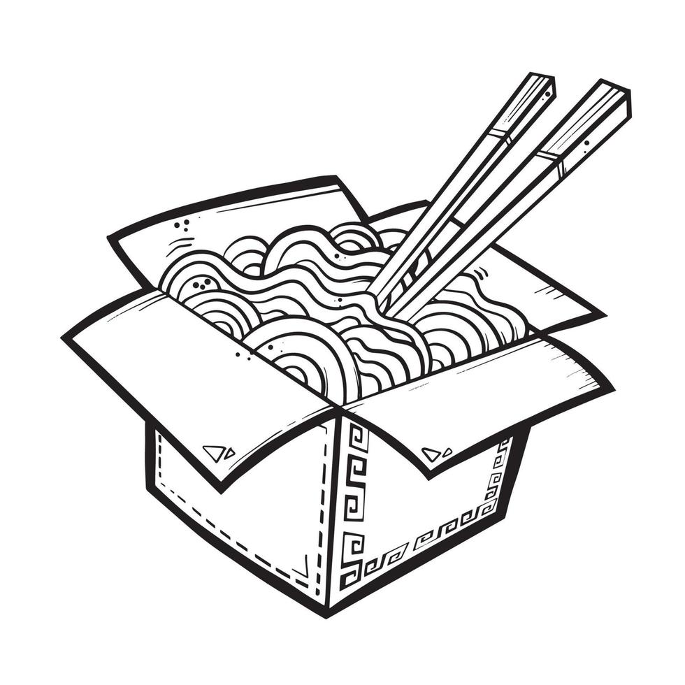 doodle fast food vector