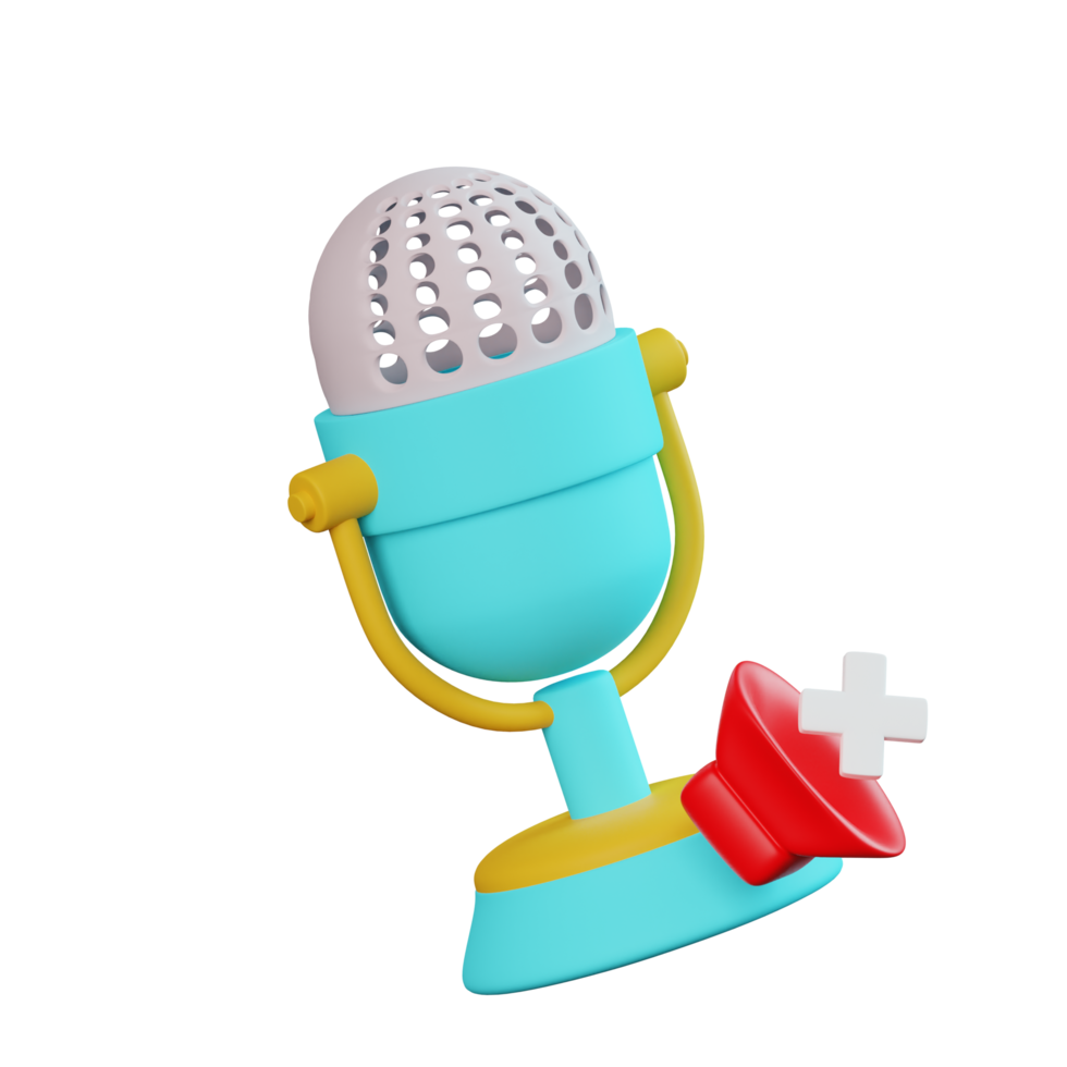 Nein Podcast 3d Symbol png