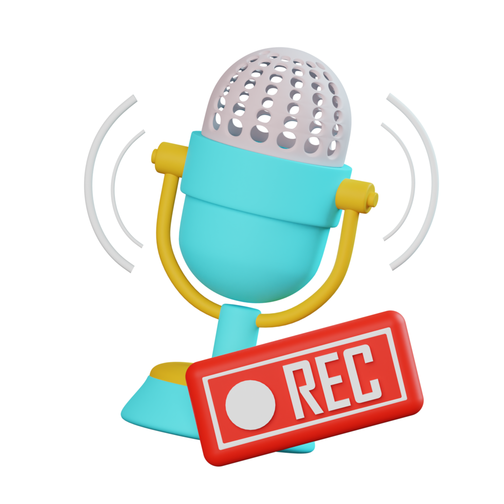 Podcast registrazione 3d icona png