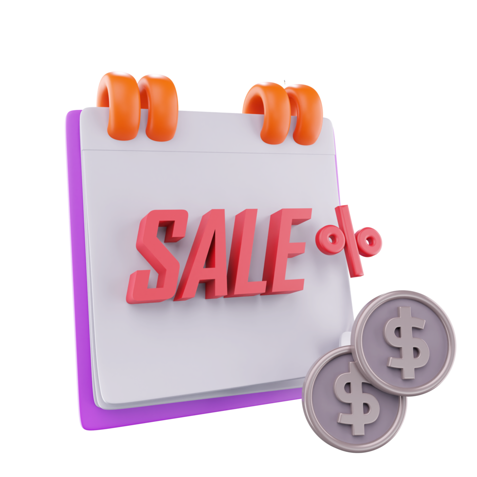 Discount Note 3D Icon png