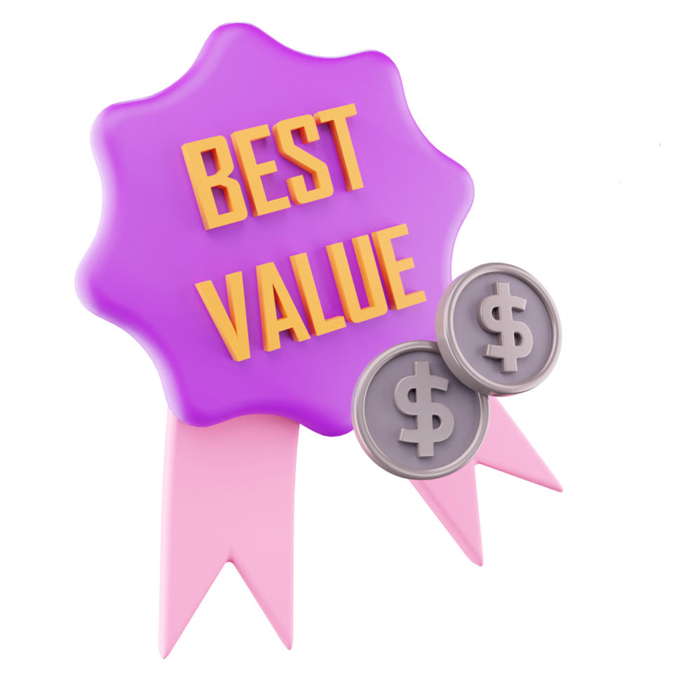 Best Value Badge 3D Icon png