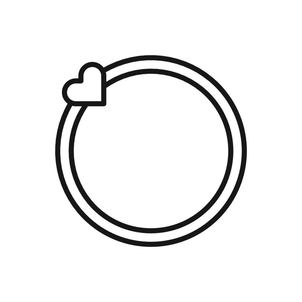 Editable Of Ring Icon, Line Art Icon Using For Presentation, Website And Application vector