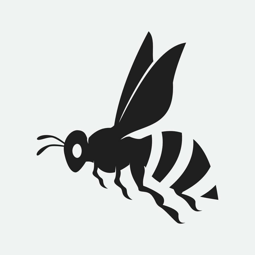 icono de diseño de ilustraciones de logotipo de abeja vector