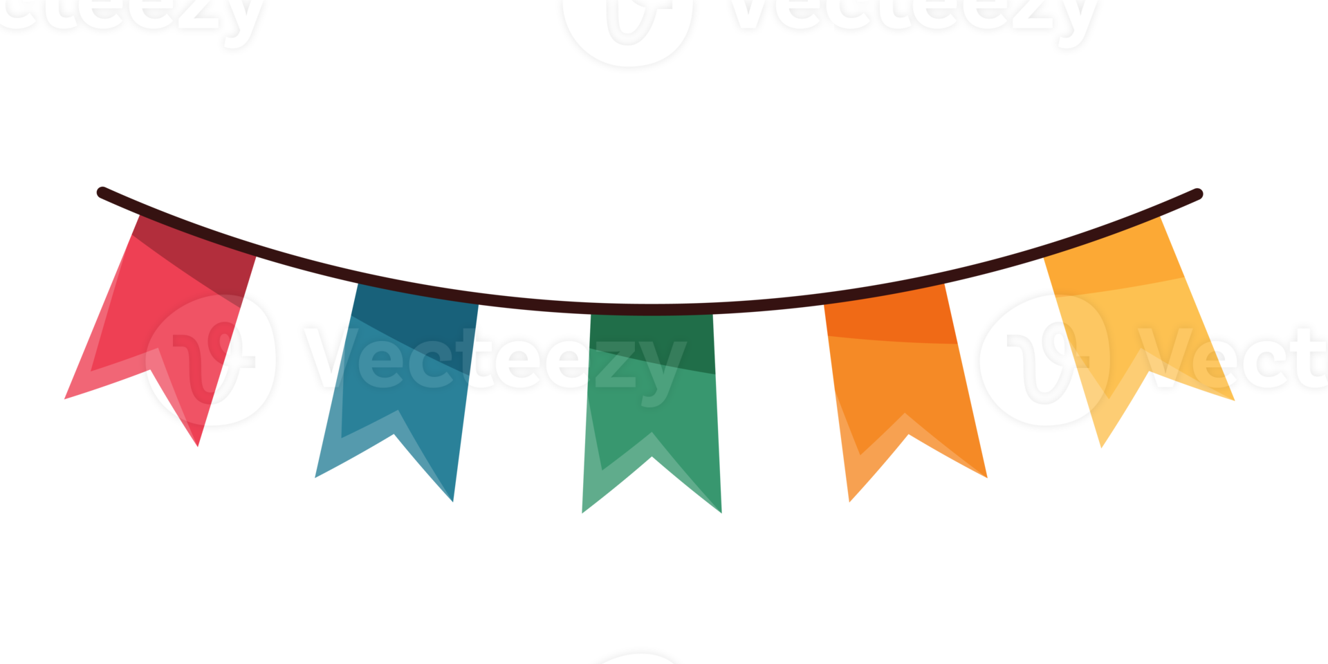 colorful garlands party banner png