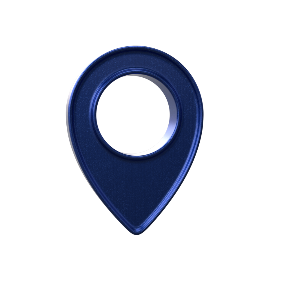Realistic Location icon 3D render transparent background png