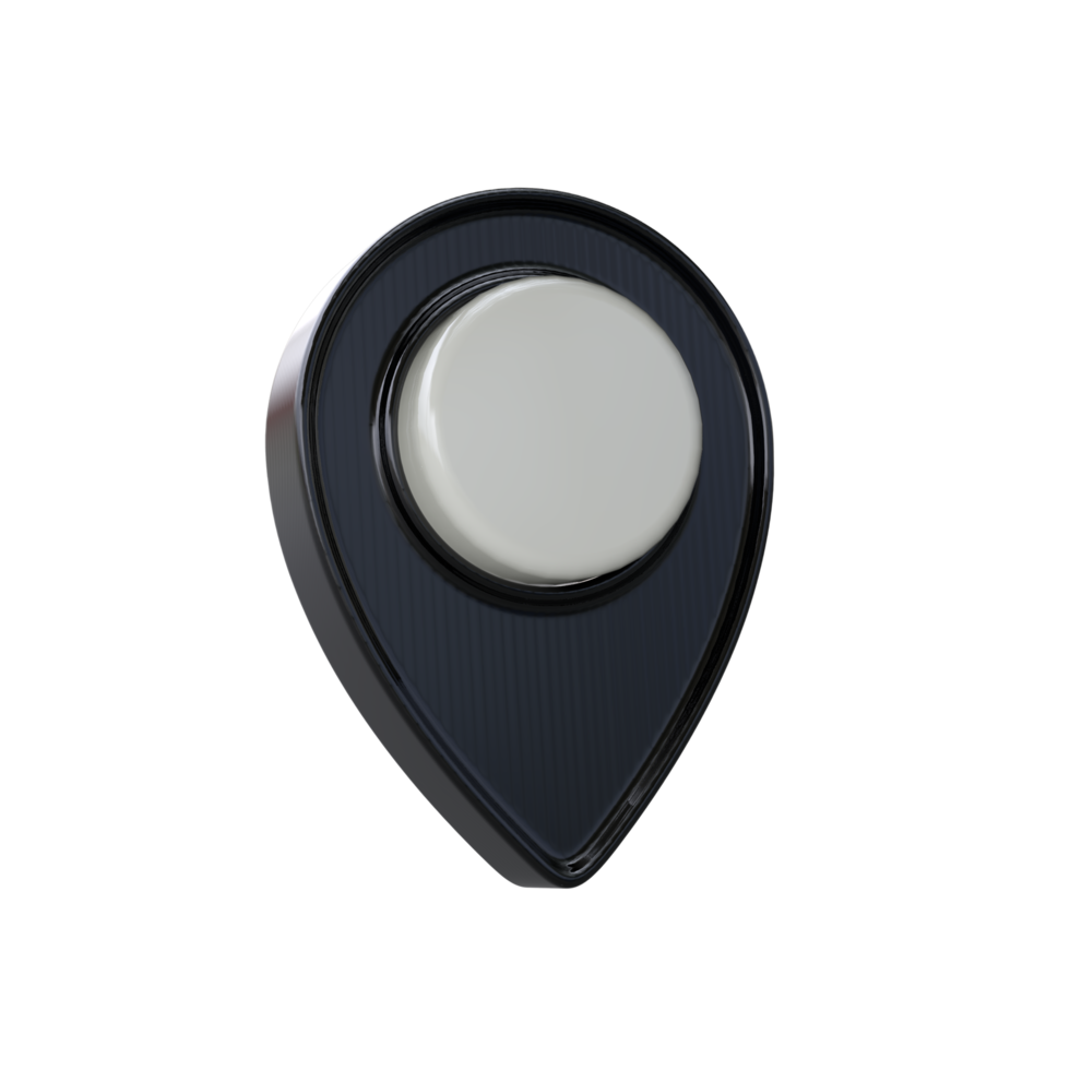 Realistic Location icon 3D render transparent background png