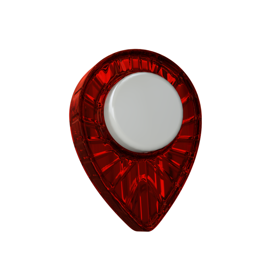 Realistic Location icon 3D render transparent background png