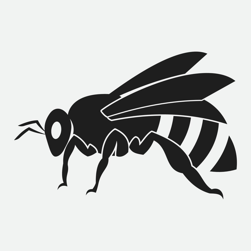 bee logo illustrations design icon vector