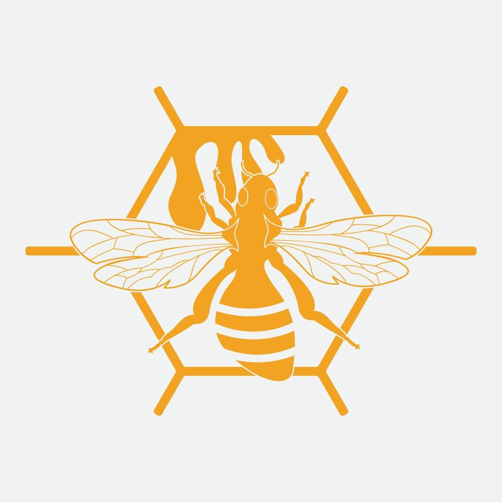 bee logo illustrations design icon vector