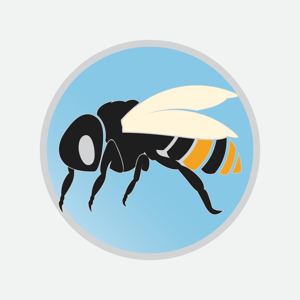 bee logo illustrations design icon vector