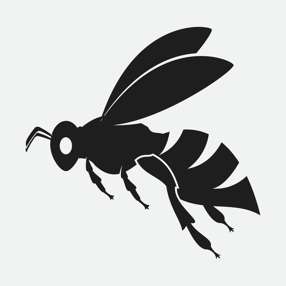 icono de diseño de ilustraciones de logotipo de abeja vector