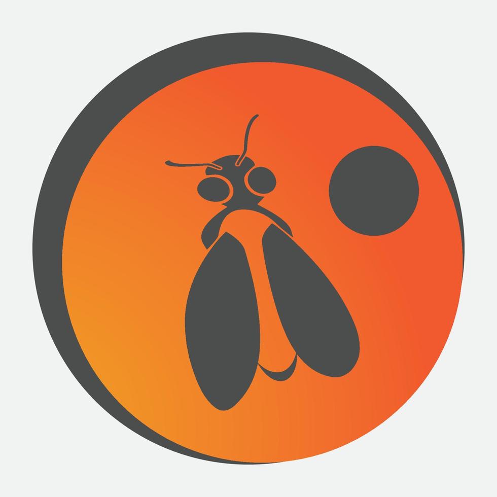 icono de diseño de ilustraciones de logotipo de abeja vector