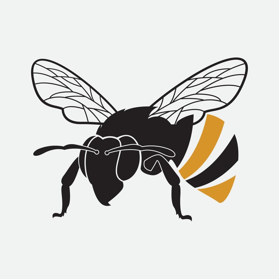 icono de diseño de ilustraciones de logotipo de abeja vector